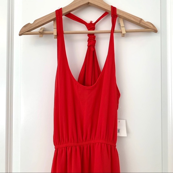 Dee Elle Red Knot Back Racerback Maxi Dress - Picture 2 of 7